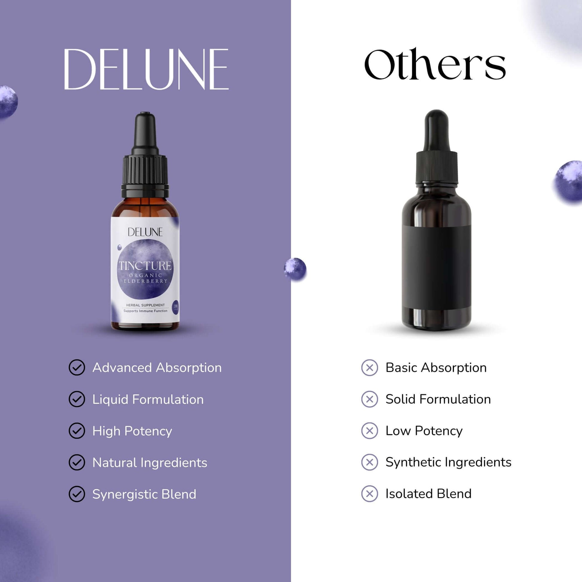 Organic Elderberry Herbal Tincture - Delune