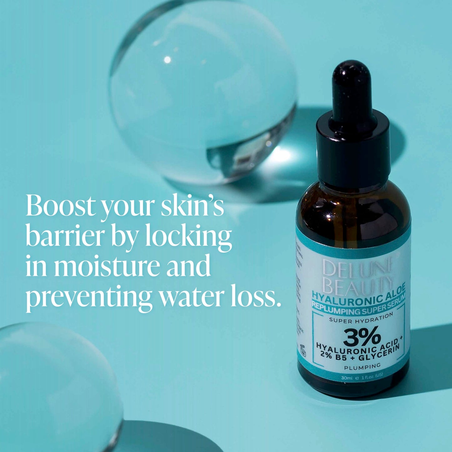 3% Hyaluronic Aloe B5 Face Serum - Delune