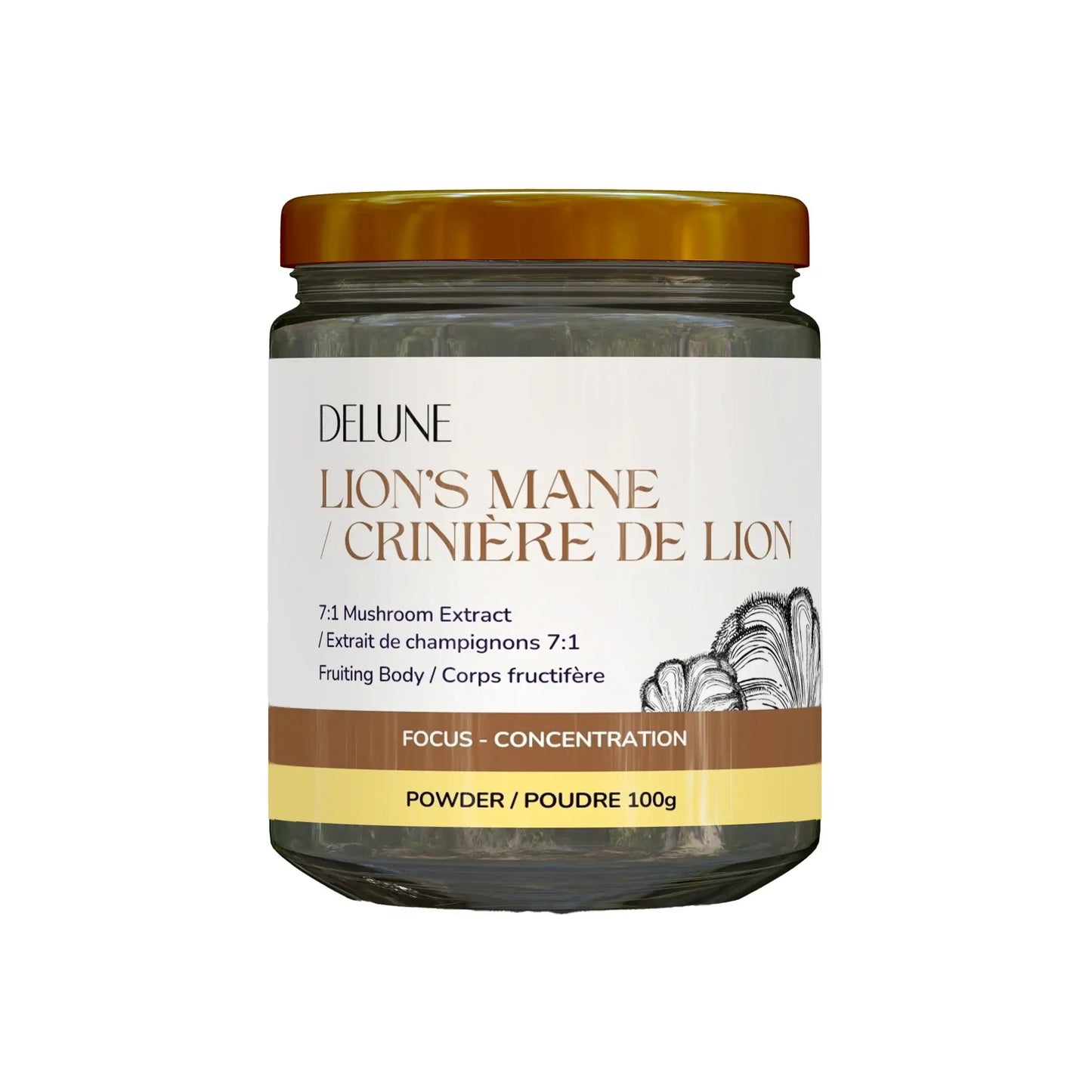 Organic Lion's Mane Mushroom Powder - Delune