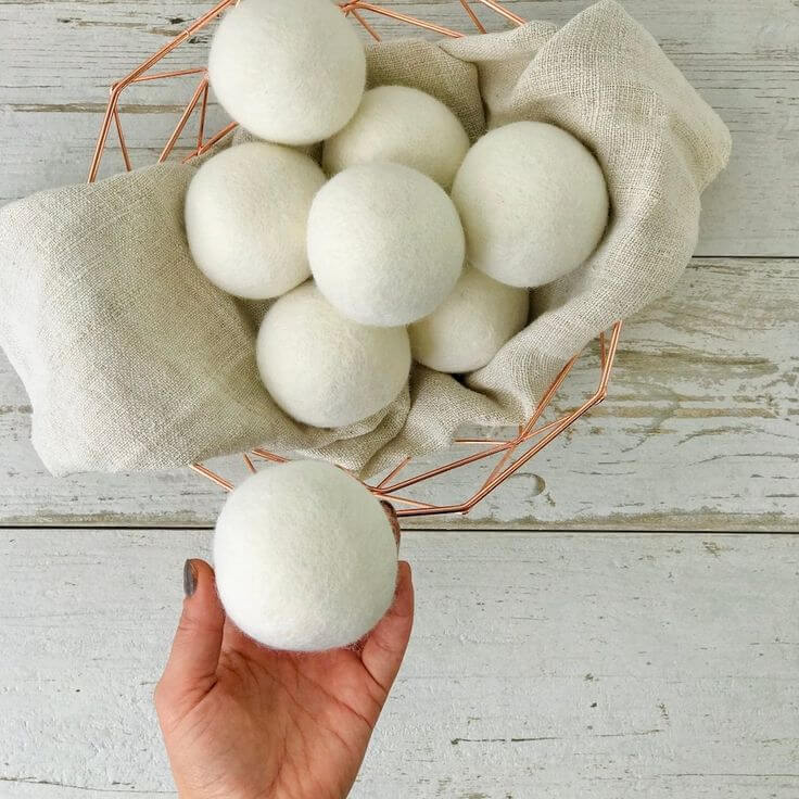 Organic Wool Laundry Dryer Balls - Pack of 4 - Delune 