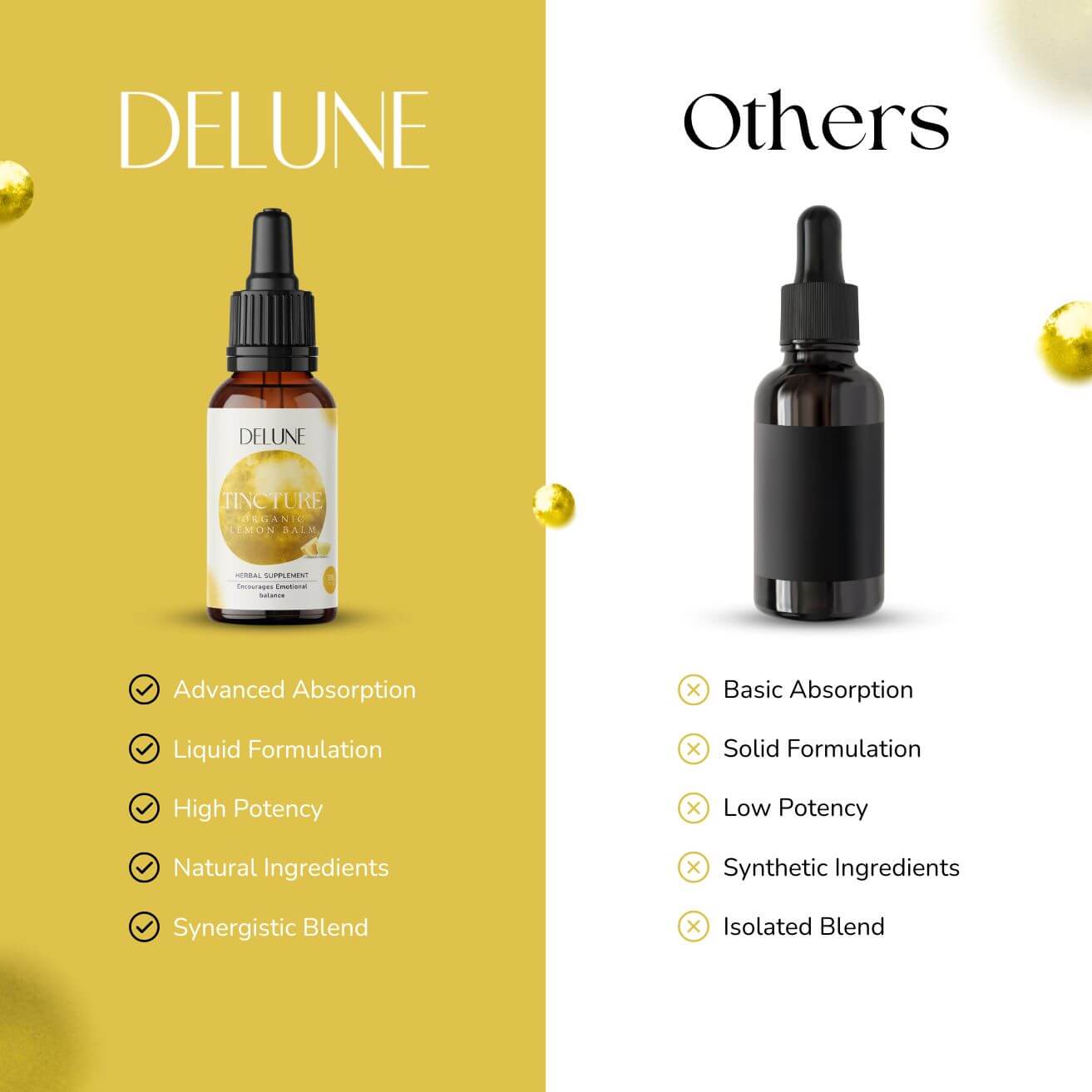 Organic Lemon Balm Herbal Tincture - Delune 