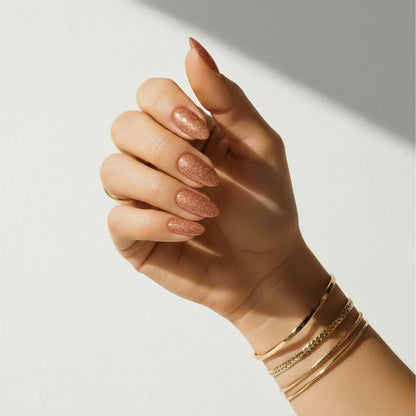 Copper Glitter (Non-UV Nail Wraps) - Delune 