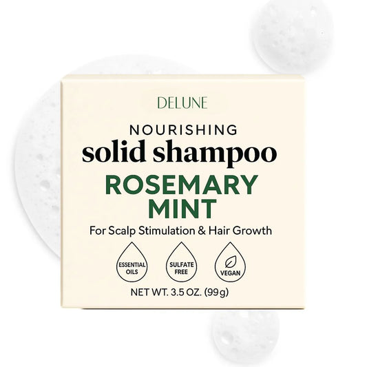 Rosemary Mint Solid Shampoo Bar - Scalp Boost · Hair Growth - Delune 