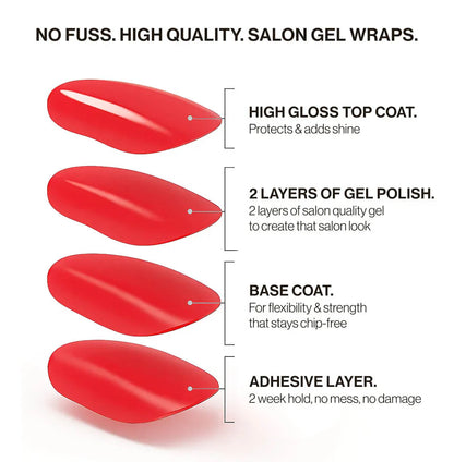 Tortoiseshell Noir (Non-UV Nail Wraps) - Delune 