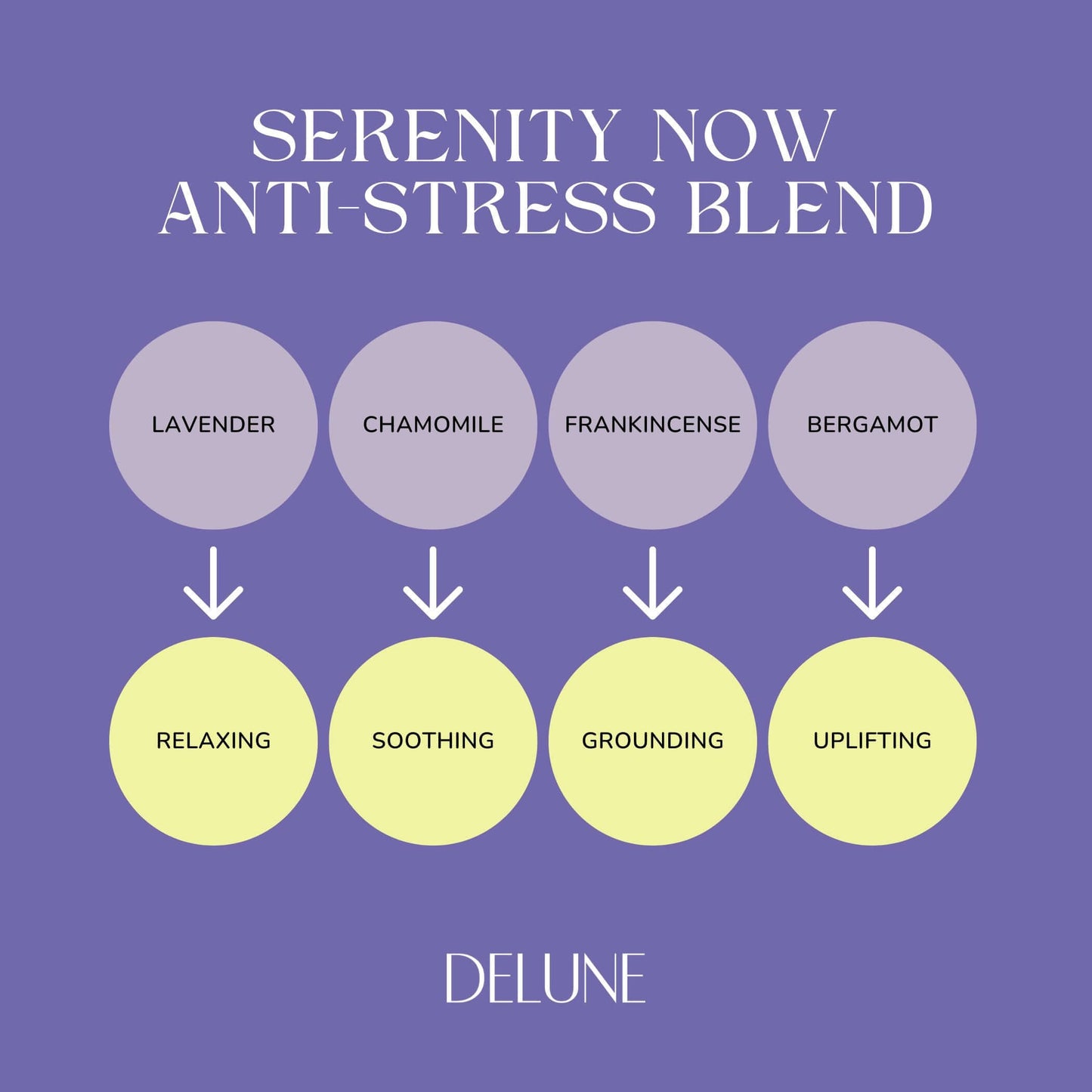 Serenity Now - Anti-Anxiety - Wellbeing Essential Oil Blend - Delune 
